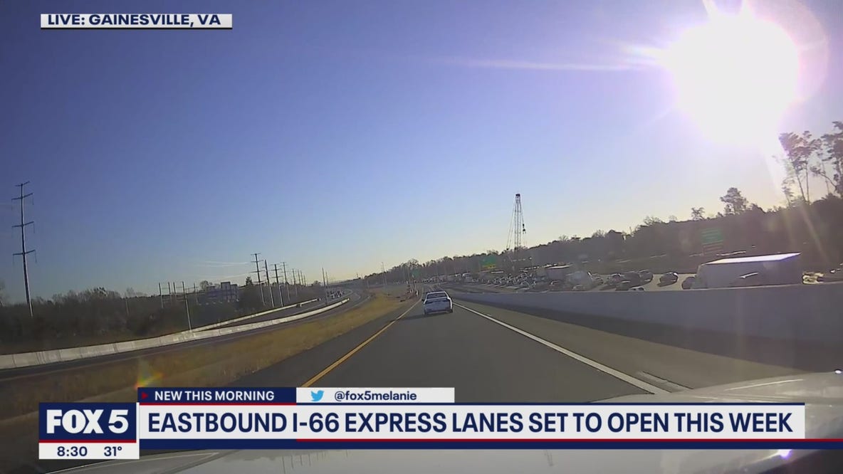 Virginia’s eastbound I-66 Express Lanes set to open this week